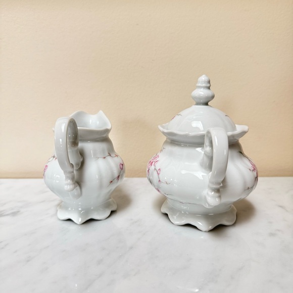 Vintage 1814 Hutschenreuther Germany Sylvia Lidded Sugar Bowl & Creamer Set - Picture 3 of 13